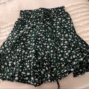 princess polly green floral skirt